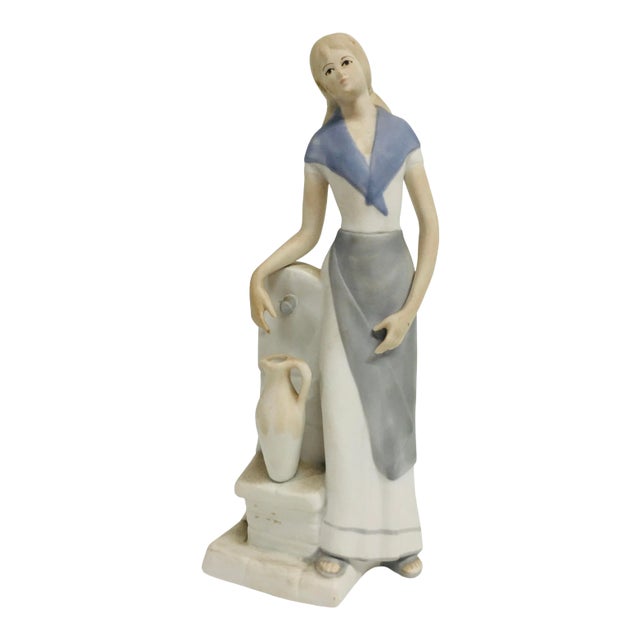 1960s Maiden at the Well Sculpture For Sale
