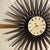 Vintage Syroco Sunburst Danish Mid Century Modern Nordic Wall Clock Made Usa For Sale In Dallas - Image 6 of 6