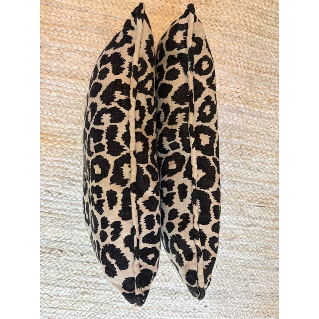 Contemporary Schumacher Iconic Leopard Lumbar Pillows, a Pair For Sale - Image 3 of 4