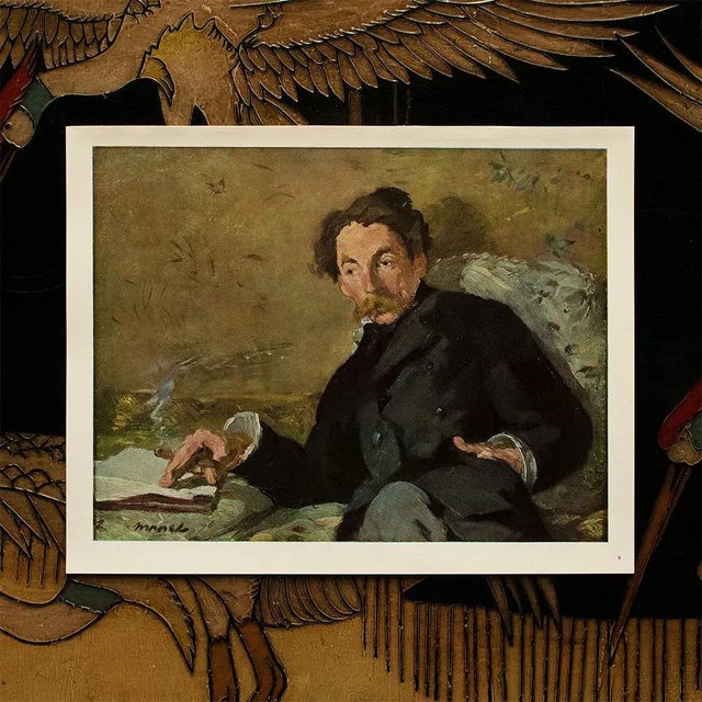 American Circa 1950s After Manet "Portrait of Stephane Mallarmé" Vintage Impressionist Print For Sale - Image 3 of 6