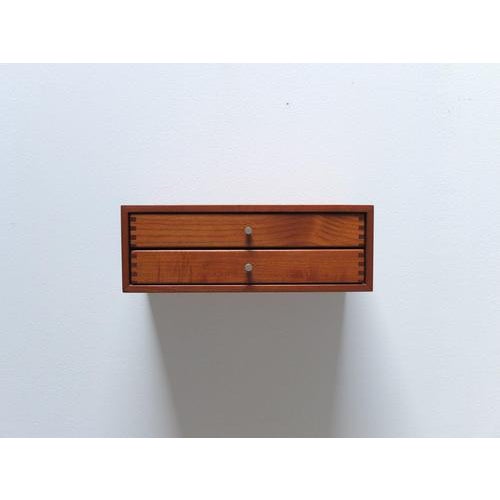 Floating Wall Shelf with Drawers by Kai Kristiansen for Axel Kjersgaard, 1960s For Sale - Image 18 of 18