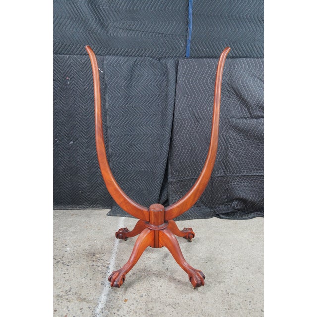 Antique Victorian Solid Mahogany Cheval Dressing Mirror Ball & Claw Foot 67" For Sale - Image 12 of 15