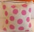Heavy Linen Hand Made Pink Polka Dot Pillow For Sale In Miami - Image 6 of 6