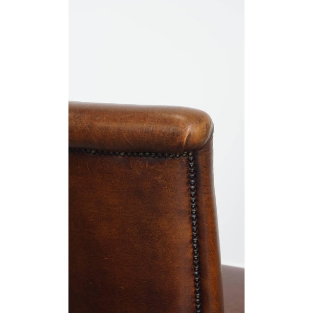 Sheepskin Dining Chairs with Decorative Nails, Set of 6 For Sale - Image 11 of 16