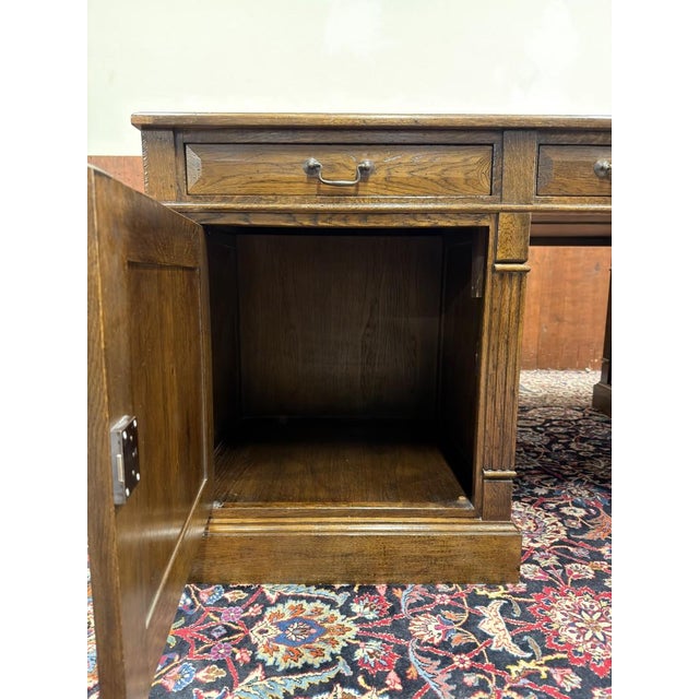 Large English Desk in Oak For Sale - Image 13 of 18