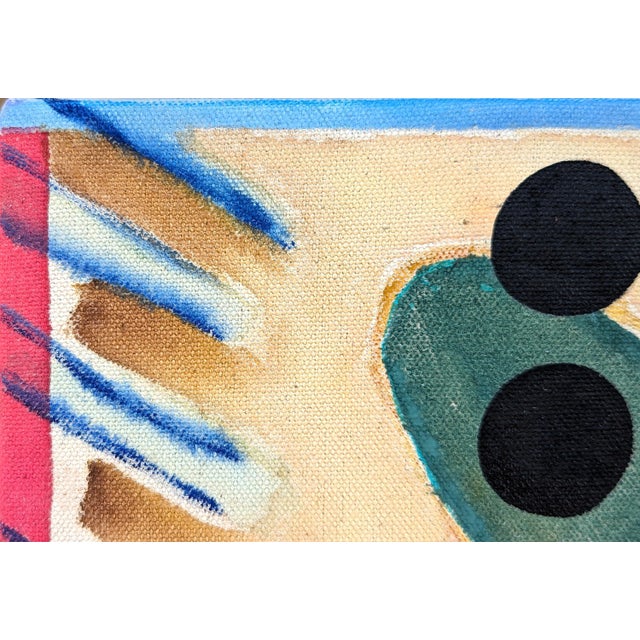 Contemporary 2022 "Dot Dot" Contemporary Colorful Abstract Mixed Media Interior Space Painting by Jessica Simorte For Sale - Image 3 of 8