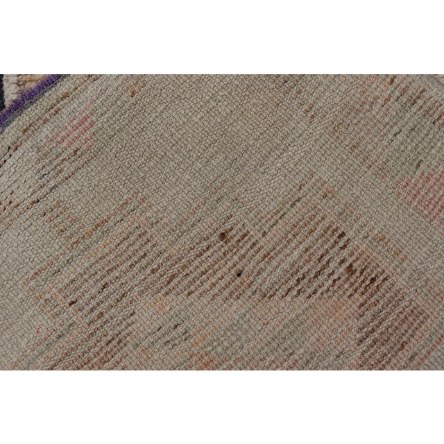 Vintage Turkish Tulu Runner With Soft Pastel & Geometric Patterns 2'10 X 9'6 For Sale - Image 10 of 10