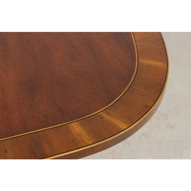 Baker Mahogany Inlaid Double Pedestal Dining Table For Sale - Image 9 of 17