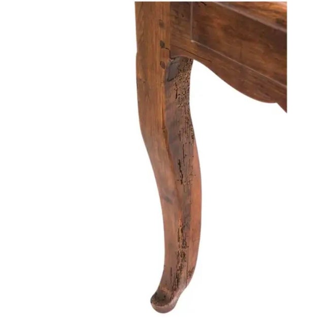 19th Century French Provincial Cherry Farmhouse Dining Table For Sale - Image 5 of 12