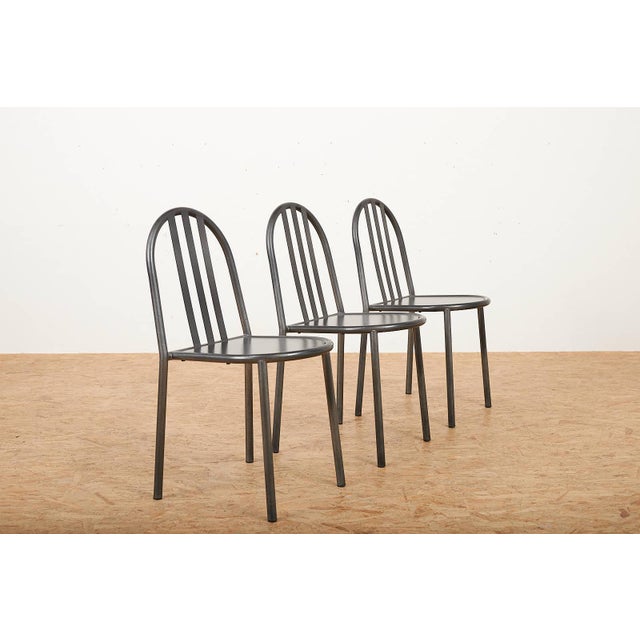 Model No. 222 Chair with Black Lacquered Tubular Steel from Robert Mallet Stevens, in Good conditions. Designed 1920 to...