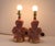 Pink Vintage Pink Ceramic Bow Lamps With Gold Accents Hollywood Regency, 12 In - a Pair For Sale - Image 8 of 10