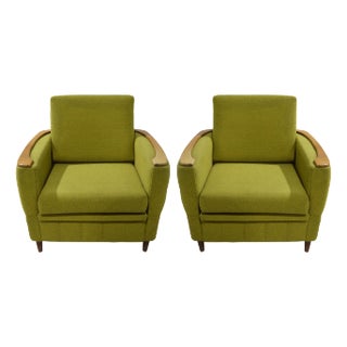 1960s Mid Century Scandinavian Lounge Chairs- Set of 2 For Sale