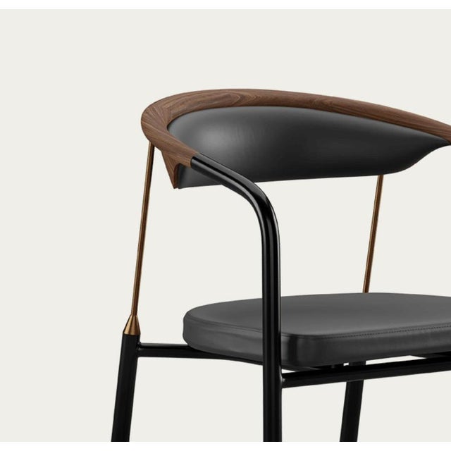 Chairman Chair in Walnut with Upholstery in Black by Henrik Tengler for One Collection For Sale - Image 11 of 17