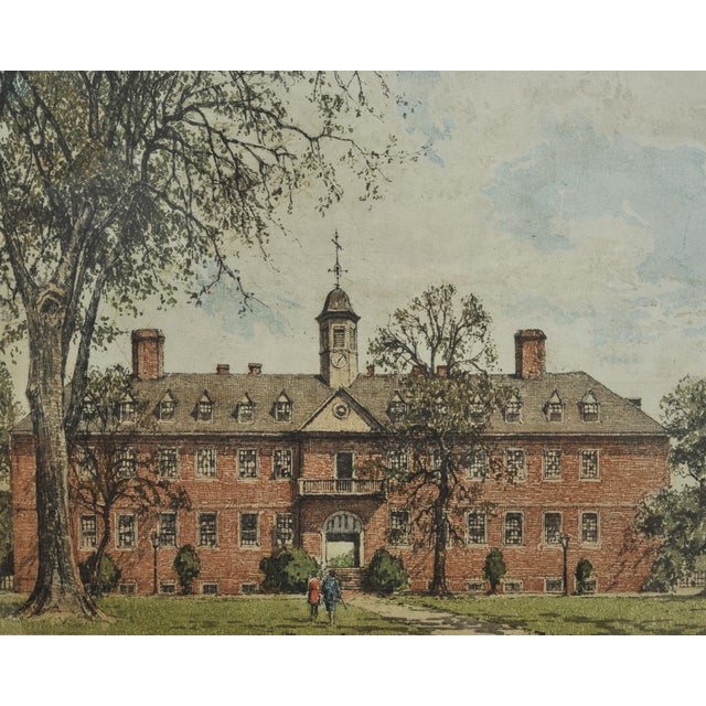 Set of 3 Josef Eidenberger Williamsburg Architectural Etchings 1977 For Sale In Sacramento - Image 6 of 18