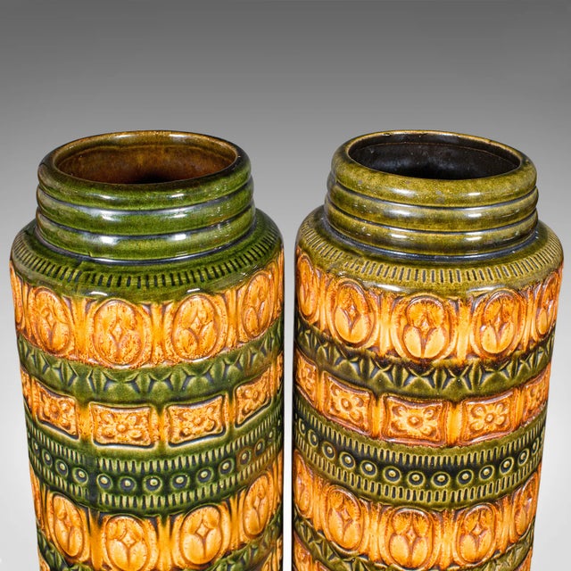 1970's Near Pair of Vintage Lava Vases For Sale - Image 9 of 10