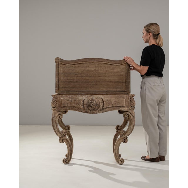 19th Century 19th Century French Baroque Revival Carved Wooden Console Table For Sale - Image 5 of 18