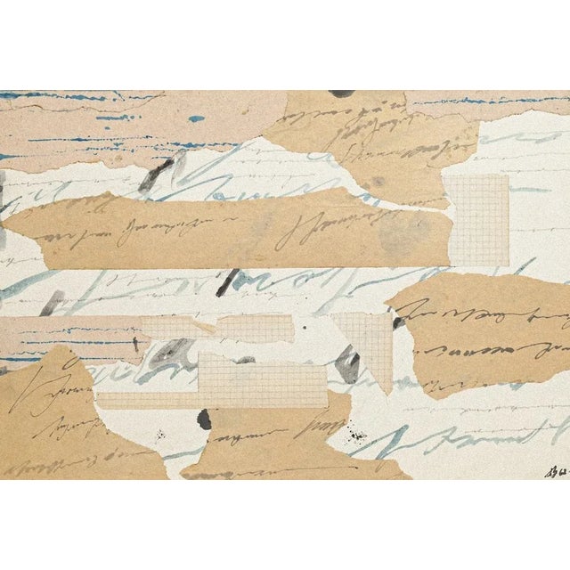 Composition is an original collage artwork realized Bruno Conte. Hand-signed on the lower right in pen. In very good...