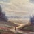 Late 19th Century 19th Century Scenic Oil on Canvas in Ornate Distressed Gold Gilt Frame - Signed For Sale - Image 5 of 12