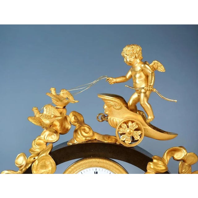 Metal French Museum Ormolu Mantle Clock, Paris, 1820 For Sale - Image 7 of 8