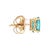 A pair of late-20th-century oval stud earrings featuring 2 natural blue zircon stones totaling approximately 2 carats. The...