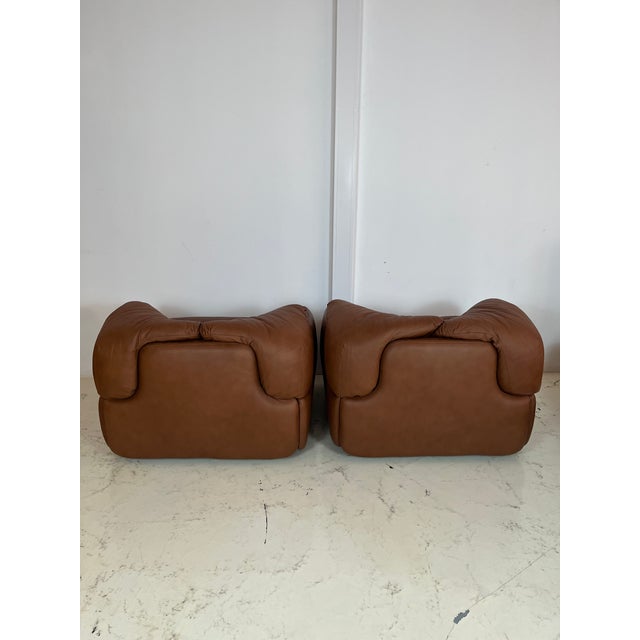 Brown Confidential Lounge Chairs and Sofa by Alberto Rosselli, Set of 3 For Sale - Image 8 of 15