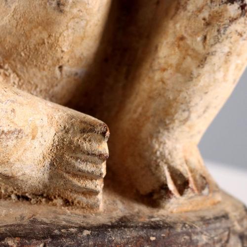 Beige Antique Wooden Sculpture from Gabon For Sale - Image 8 of 12