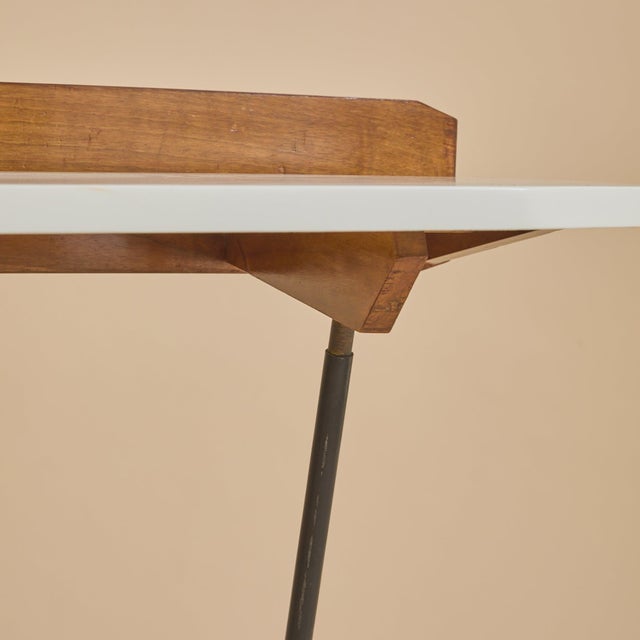 Italian Mahogany Console or Desk in the Manner of Luigi Fornasari, 1950s For Sale - Image 11 of 11