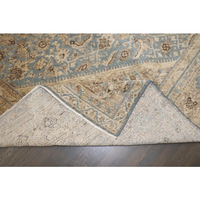 Early 20th Century Soft Blue Persian Mahal Rug - 10'1" x 13'6" For Sale - Image 9 of 11