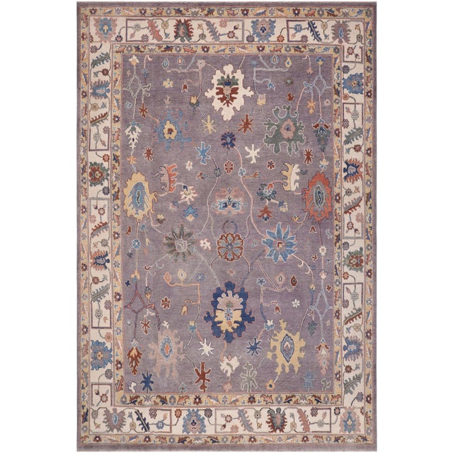Tribal Kazak Gray/Ivory Wool Rug - 8'1''x9'5'' For Sale - Image 10 of 10