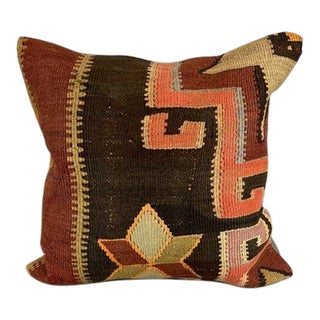 20 x 20 Kilim Pillow Turkish Cushion Natural Grand Bazaar Pillow Cushion Cover For Sale