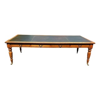 English Oak Conference Table, Desk or Dining Table, 1890s For Sale