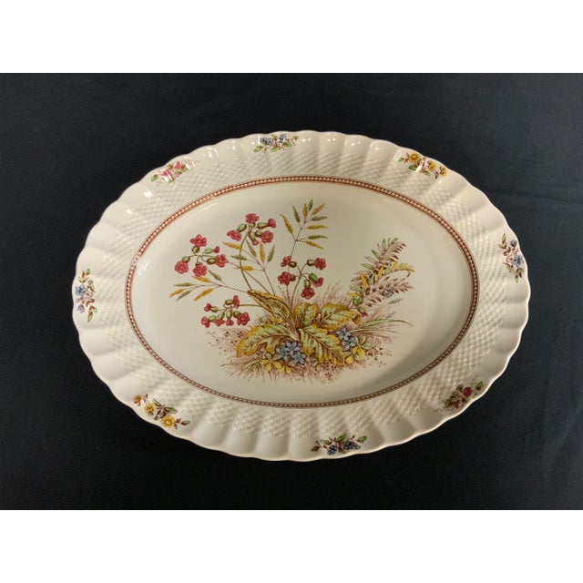 Ceramic Mid-Century Spode "Rosalie" Serving Platter For Sale - Image 7 of 12