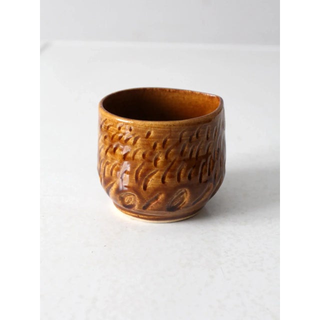 Vintage Studio Pottery Bowl With Spout For Sale - Image 9 of 10