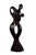 Contemporary Postmodern Dancing Couple Ironwood Solid Wood Carved Sculpture For Sale - Image 3 of 8