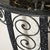 Art Deco Demilune Wrought Iron Spiral Motif & Porto Marble Inset Console Table For Sale - Image 9 of 13