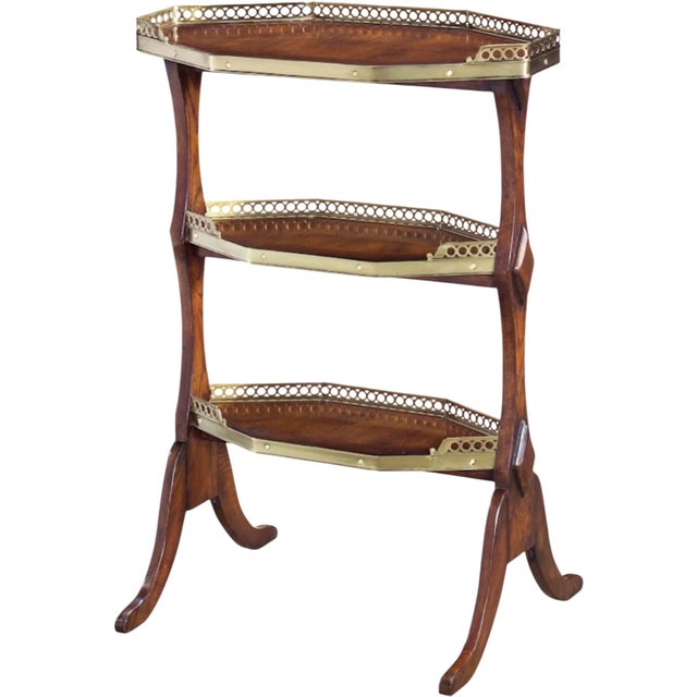 Late 20th Century Theodore Alexander for Hickory Chair Regency Style Tiered Butler’s Side Table For Sale - Image 5 of 6