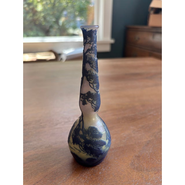 Stunning soliflore shaped cabinet vase signed by Camille Trutie de Varreux, who signed his pieces “DeVez.” This vase was...