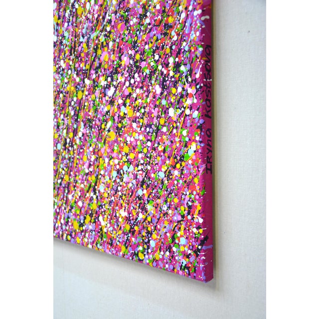 Abstract Pink Extravaganza 3.Modern Original Hand Painting. For Sale - Image 3 of 11