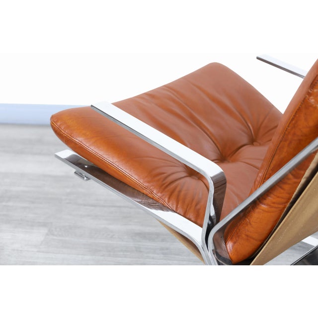 Mid-Century Leather and Chrome Lounge Chairs by Elsa and Nordahl Solheim, 1970s For Sale - Image 13 of 13