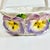 1980s Vintage Coastal Knife-Cut Ceramic Pansy Candy Dish With Handle For Sale - Image 4 of 12