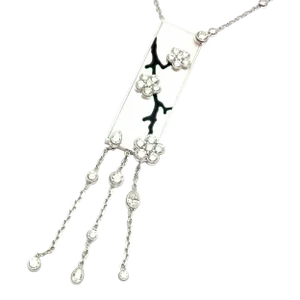 Van Cleef & Arpels Miroir Des Eaux 18k Gold Diamond MOP Necklace