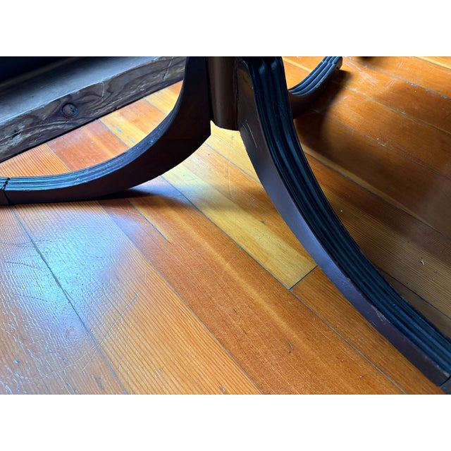 Verified Omega Cinema Props and Pathe Industries Hollywood Production Provenance, Early Victorian Two-Tier Mahogany Dumbwaiter Table, Turned Pedestal For Sale - Image 11 of 12