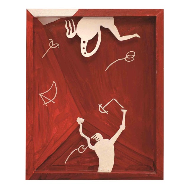 Dario Cusani, Interior of the Stringy Land, Acrylic Painting, 1994 For Sale