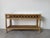 Vintage Coastal Rattan Two-Tier Console Table With Glass Top For Sale - Image 4 of 17