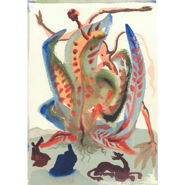 Original engraving from Salvador Dalí’s "The Divine Comedy" published by Editions d’Art Les Heures Claires, Paris, in...