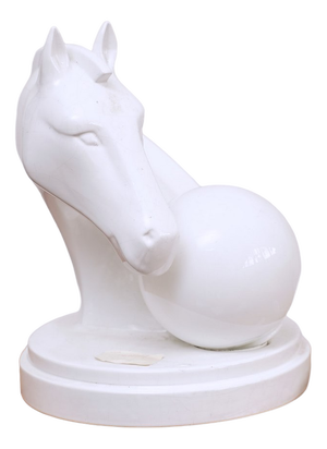 Ceramic Table Lamp with Horse Head