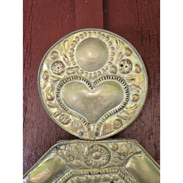 Very Decorative 19th C. Swedish Sconces with Heart and floral motifs. These are the same size but are very slightly...