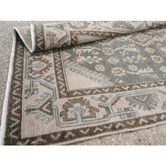 Gray Galerie Shabab Collection Mid-20th Century Persian Malayer Throw Rug For Sale - Image 8 of 8
