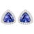 Blue Natural Tanzanite and Natural Diamond Earrings in 18k Gold For Sale - Image 8 of 8