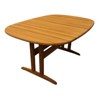 Dining Table in Oak with Extension Leaf from Gansø Møbler, 1960s For Sale